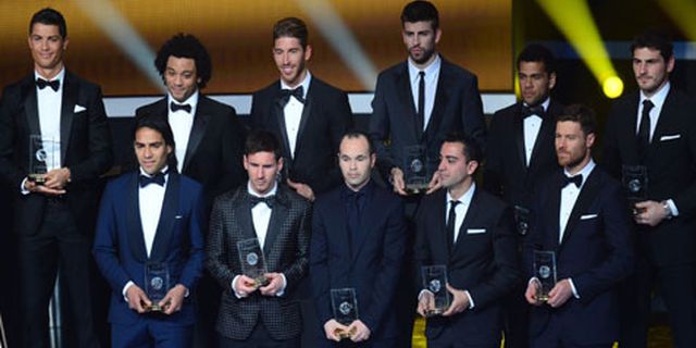 La Liga Dominasi FIFA/FIFPro World XI 2012