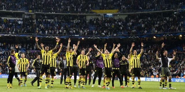 Selebrasi Lolosnya Dortmund ke Wembley