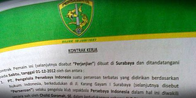 Pemain Lokal Persebaya Sudah Terima Draft Kontrak