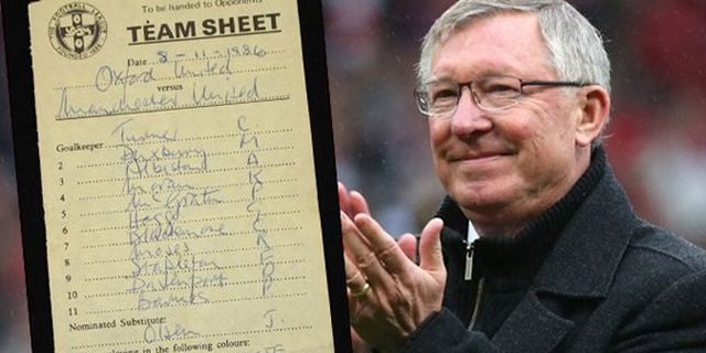 Dilelang, Line-up Tulisan Tangan Pertama Fergie di MU