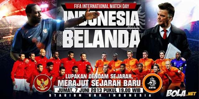 Gratis, Tiket Indonesia vs Belanda Dari Bola.net