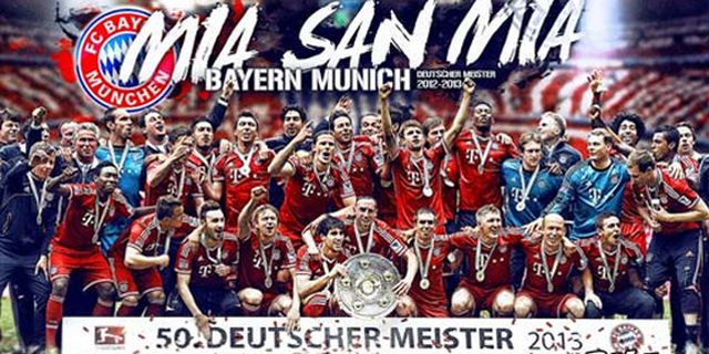 Suasana Meriah Pesta Treble Bayern Munich
