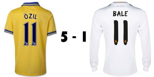 Arsenal 5-1 Madrid: Jersey Ozil Kalahkan Bale Arsenal 5-1 Madrid: Jersey Ozil Kalahkan Bale