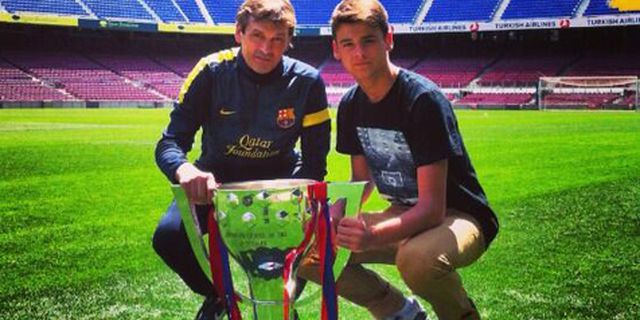 Putra Tito Vilanova Berlatih Bersama Tim Utama Barca