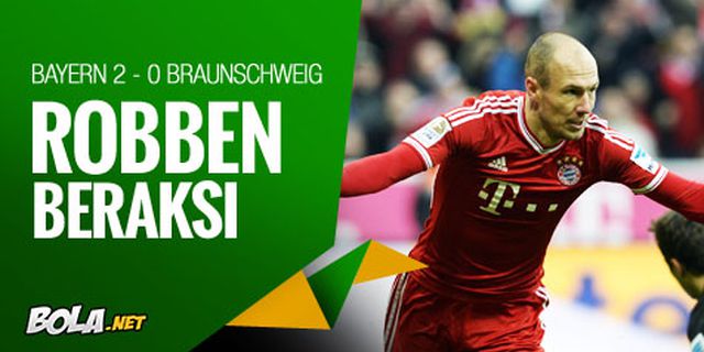 Review: Bayern vs Braunschweig, Robben Beraksi 