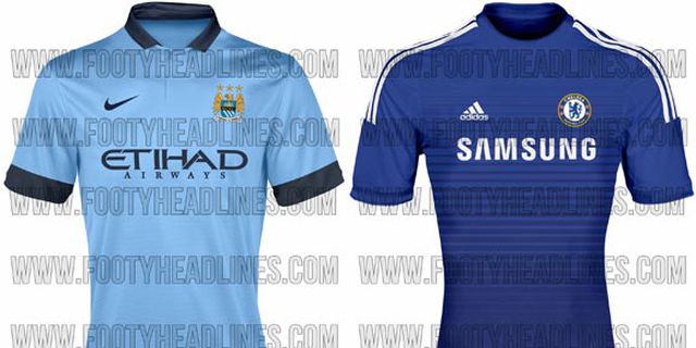 Bocoran Jersey: Chelsea dan Manchester City 2014-15