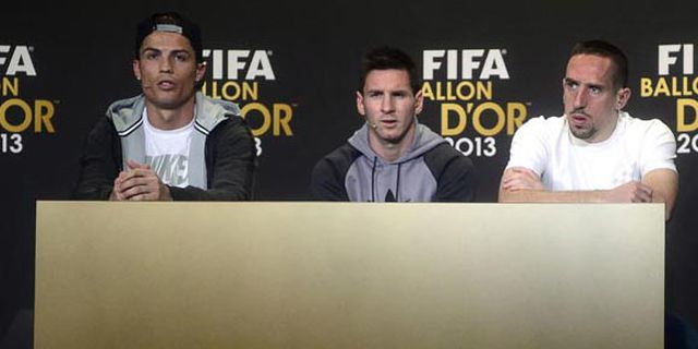 Statistik Perbandingan Total Messi, Ronaldo dan Ribery