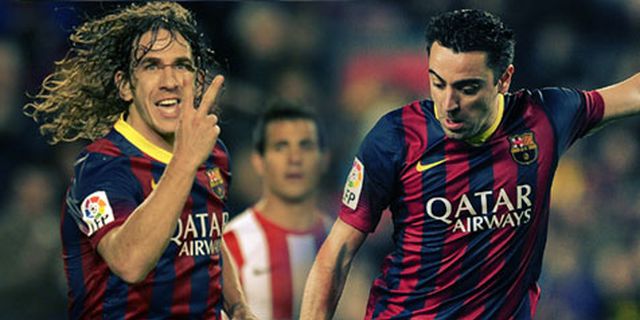 Dua Dekade, Xavi dan Puyol Baru Sua di Papan Skor