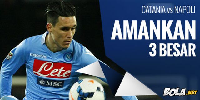 Preview: Catania vs Napoli, Amankan 3 Besar