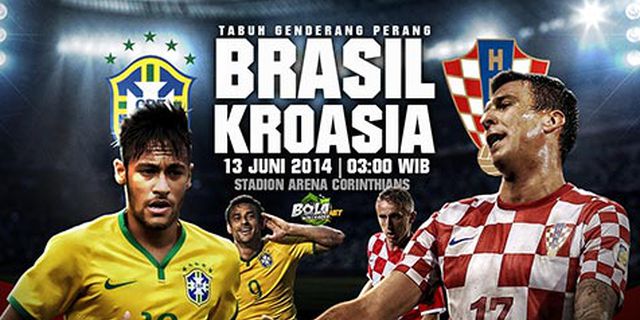 Preview: Brasil vs Kroasia, Tabuh Genderang Perang