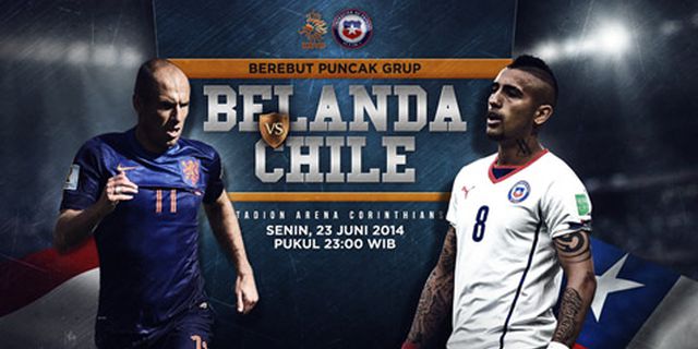 Preview: Belanda vs Chile, Berebut Puncak Grup