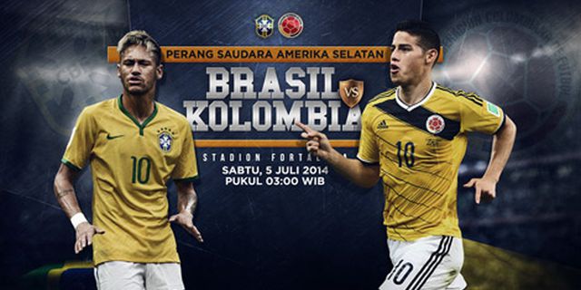 Sekilas 8 Besar: Brasil vs Kolombia