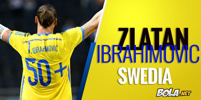 21 Menit, Ibrahimovic Pecahkan Rekor Gol Swedia