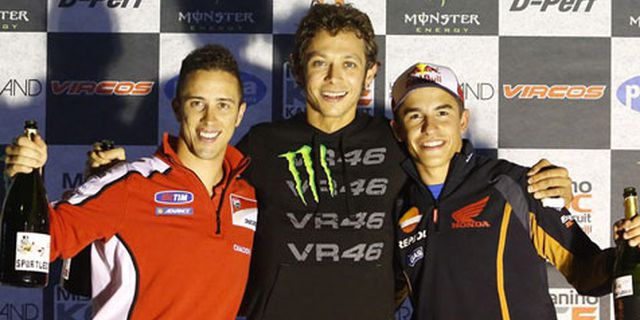 Ungguli Dovizioso-Marquez, Rossi Akhirnya 'Menang'!