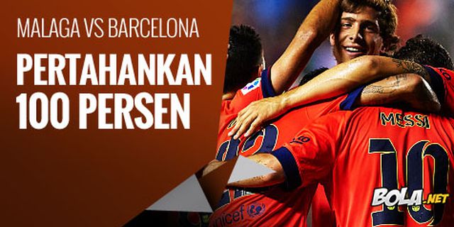 Preview: Malaga vs Barcelona, Pertahankan 100 Persen