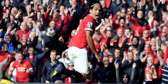 Falcao Lega Sumbang Gol Perdana di United