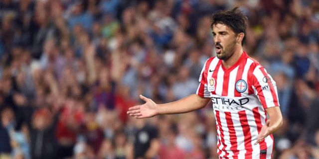 Galeri: David Villa Tancapkan Taring di Australia