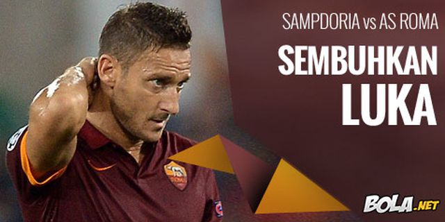 Preview: Sampdoria vs Roma, Sembuhkan Luka