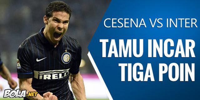 Preview: Cesena vs Inter, Tamu Incar 3 Poin