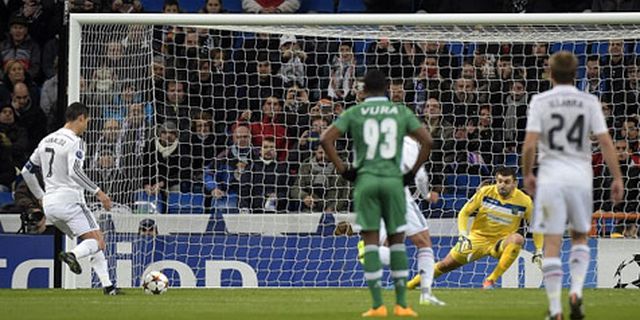 Madrid di Liga Champions, 39 Kali Dihadiahi Penalti