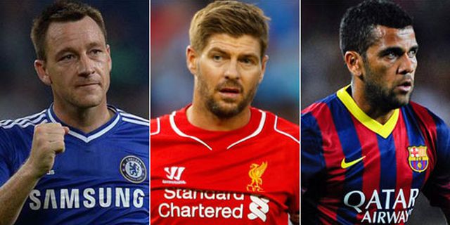 Terry, Gerrard, dan Alves, Free Transfer Paling Berharga