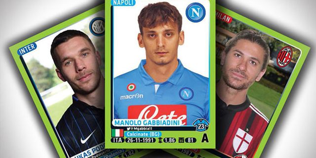 Cerci dan Podolski di Stiker Panini