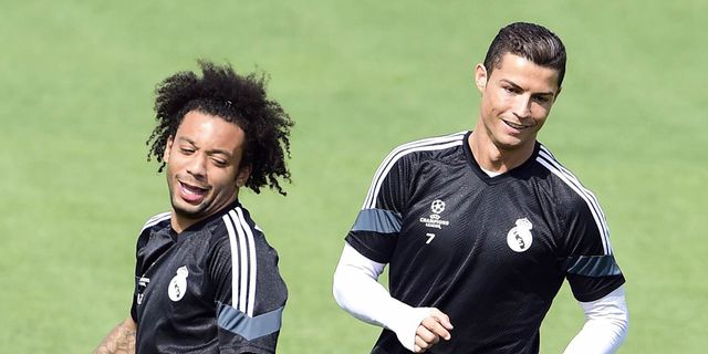 Abaikan Aturan, Ronaldo dan Marcelo Main Tenis dengan Kepala