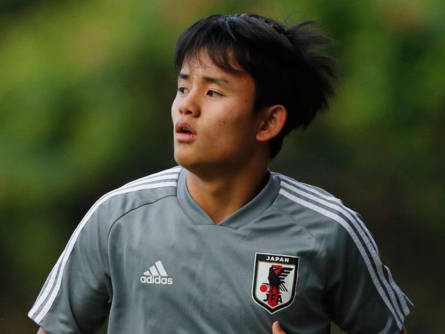 Pemain Real Madrid, Takefusa Kubo ketika berlatih bersama Timnas Jepang (c) AP Photo