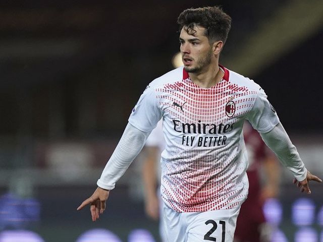 Pemain AC Milan, Brahim Diaz (c) LaPresse via AP