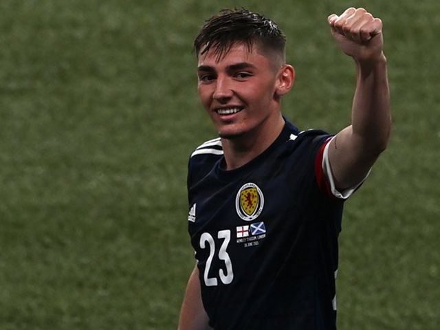 Gelandang Timnas Skotlandia, Billy Gilmour (c) Pool via AP