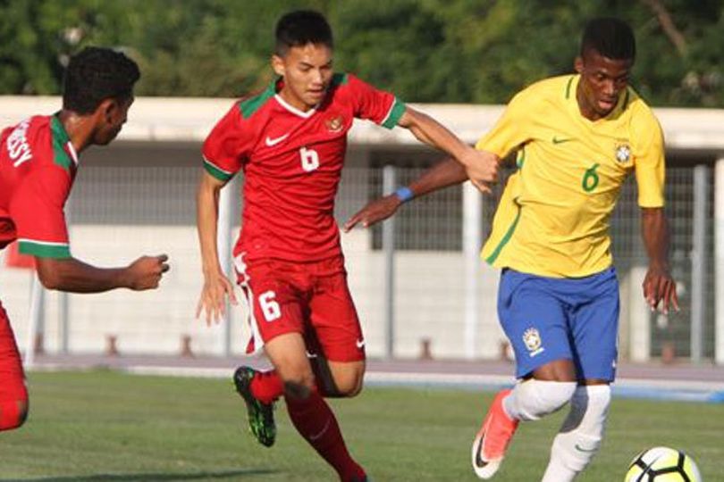 Tampil Menjanjikan, Indonesia Hanya Kalah Tipis 0-1 Atas Brasil