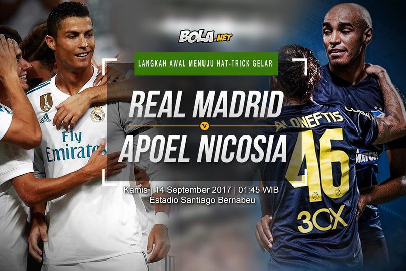 Prediksi Real Madrid vs APOEL Nicosia 14 September 2017