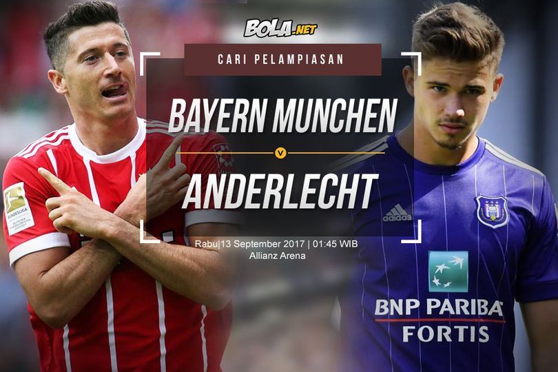 Prediksi Bayern Munchen vs Anderlecht 13 September 2017