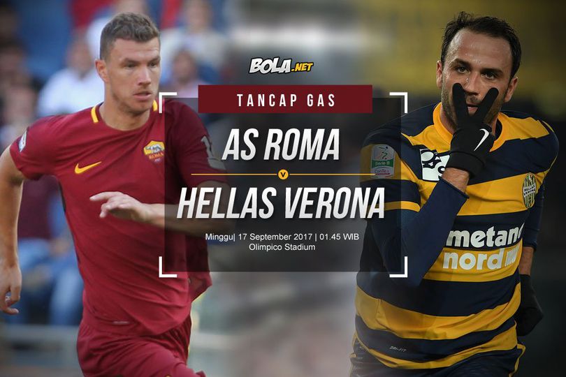 Prediksi AS Roma vs Hellas Verona 17 September 2017