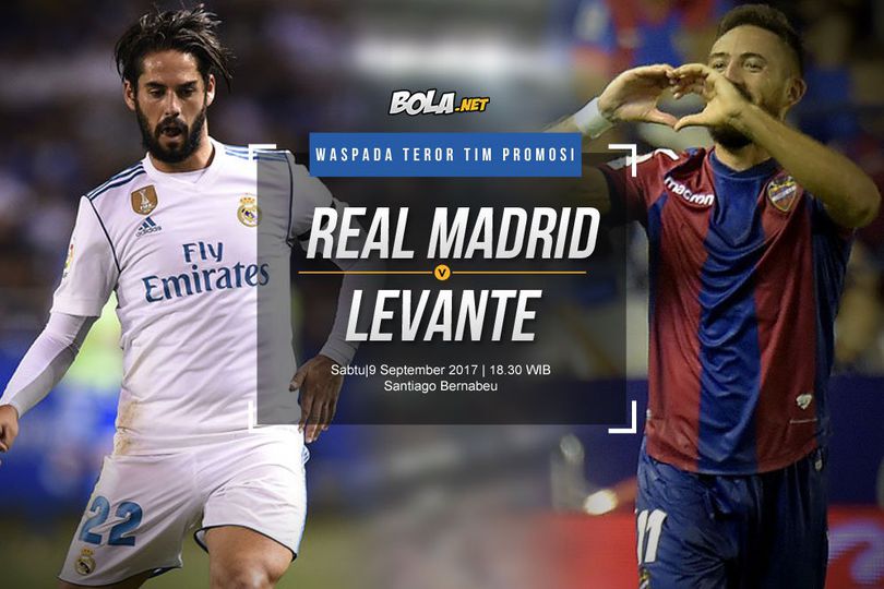 Prediksi Real Madrid vs Levante 9 September 2017