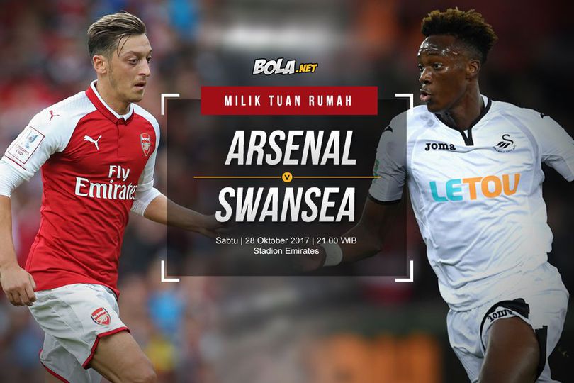 Prediksi Arsenal vs Swansea City 28 Oktober 2017