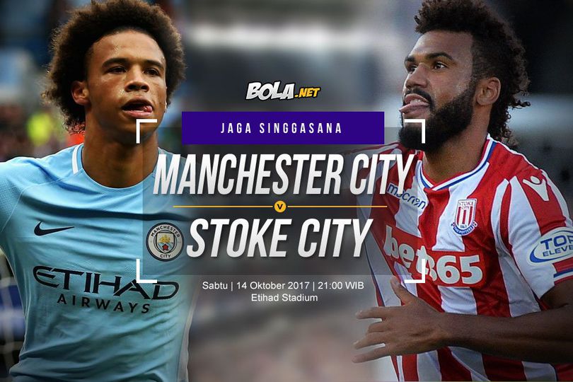 Prediksi Manchester City vs Stoke City 14 Oktober 2017