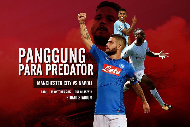 Prediksi Manchester City vs Napoli 18 Oktober 2017