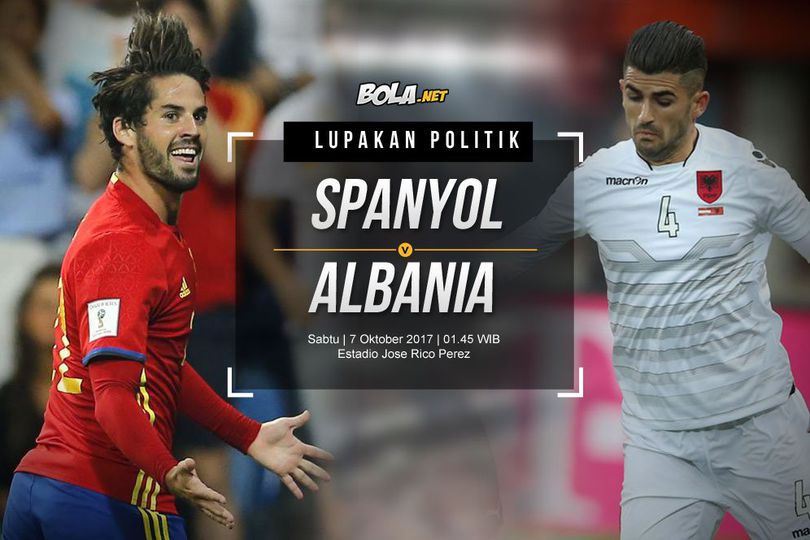 Prediksi Spanyol vs Albania 7 Oktober 2017