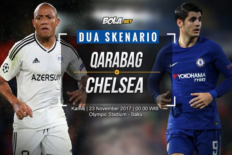 Prediksi Qarabag vs Chelsea 23 November 2017