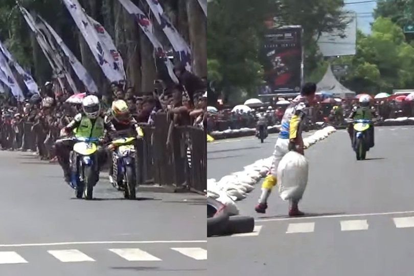 Bikin Ngakak: Insiden Tak Sportif di Road Race Bondowoso