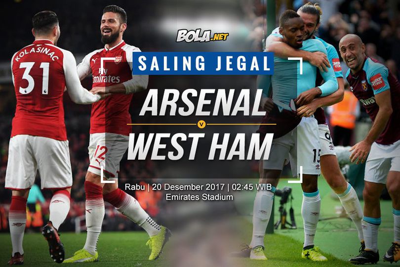 Prediksi Arsenal vs West Ham 20 Desember 2017