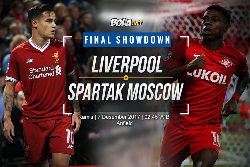 Data dan Fakta Liga Champions: Liverpool vs Spartak Moscow