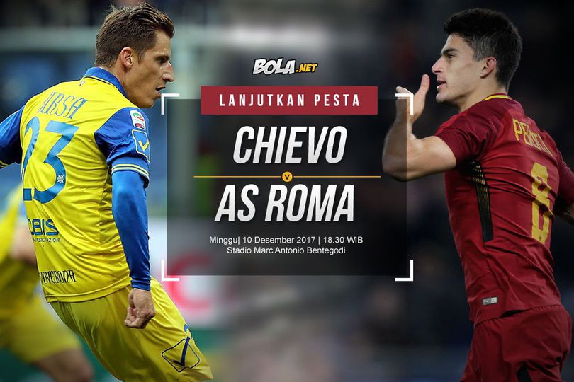 Prediksi Chievo vs AS Roma 10 Desember 2017