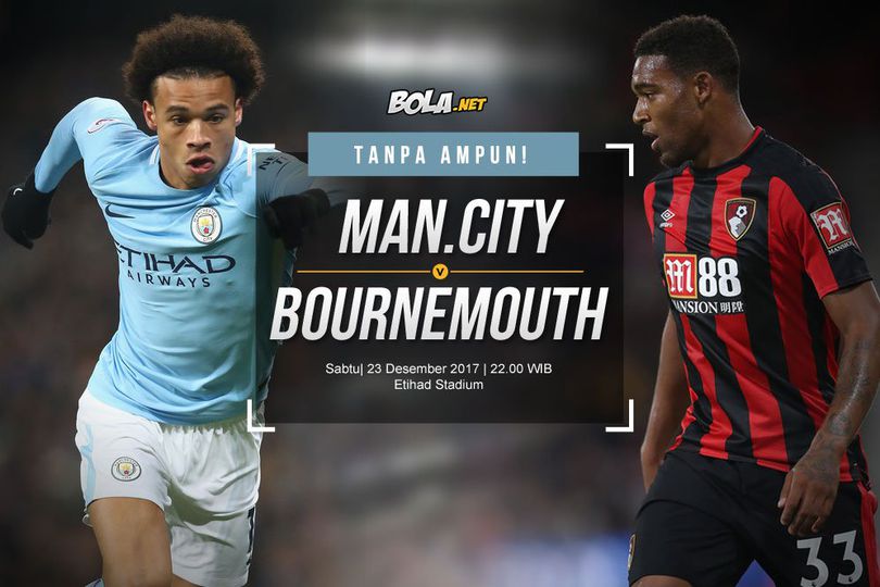 Prediksi Manchester City vs Bournemouth 23 Desember 2017