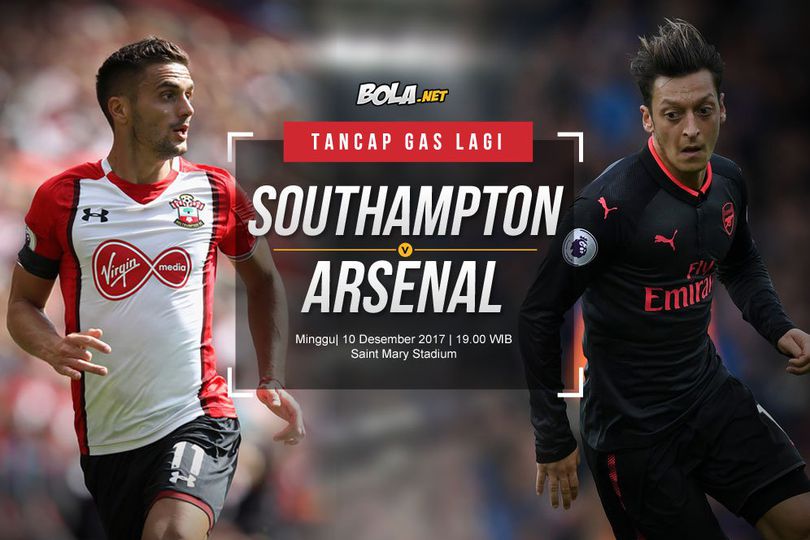 Prediksi Southampton vs Arsenal 10 Desember 2017