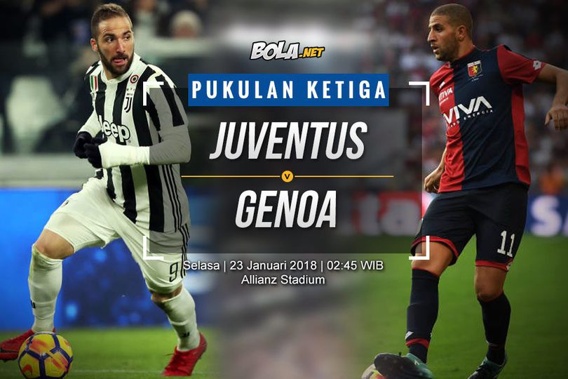 Prediksi Juventus vs Genoa 23 Januari 2018