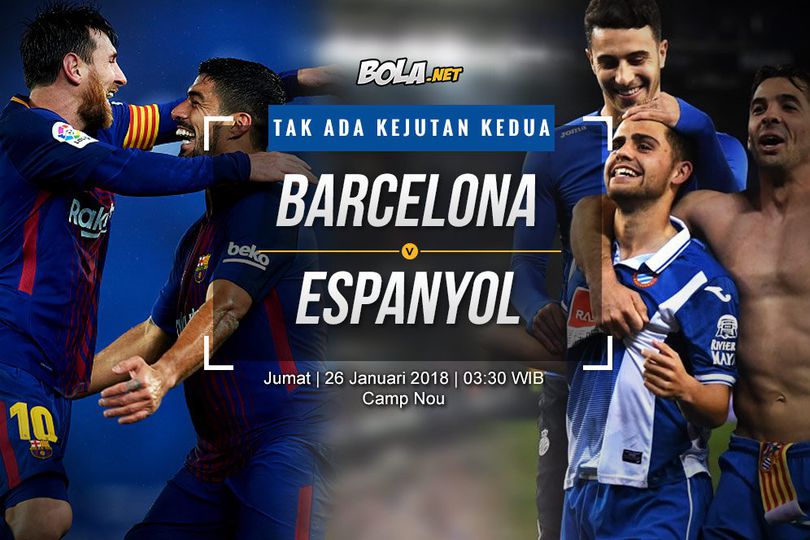 Prediksi Barcelona vs Espanyol 26 Januari 2018