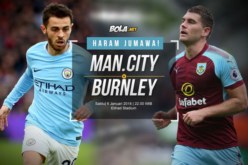 Prediksi Manchester City vs Burnley 6 Januari 2018