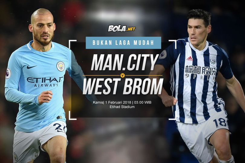 Prediksi Manchester City vs West Bromwich Albion 1 Februari 2018